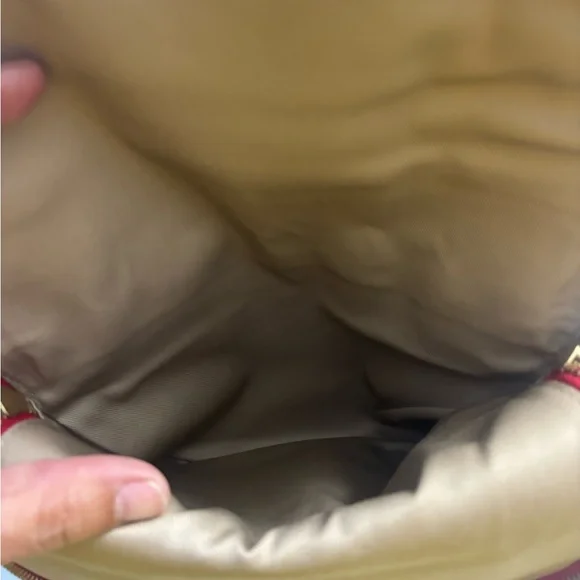 Talbots Red Crossbody Bag with Gold Accents - Picture 4 of 8